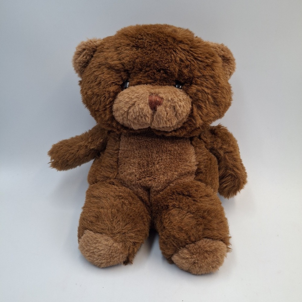 Vintage Kamar Brown Teddy Bear Plush Stuffed Cuddle Animal 11" Made In Korea